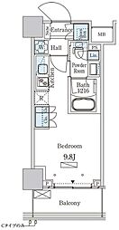 パークアクシス大塚ステーションゲートタワー ワンルームの間取図画像