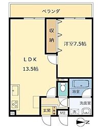 ハウスメモリアル6 1LDKの間取図画像