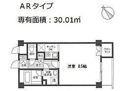 クランベリーコート 1階1Kの間取り