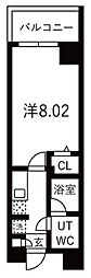 アルファコート蕨3 1Kの間取図画像