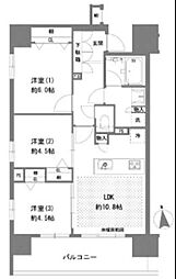 ラグゼナ八王子横山町 3LDKの間取図画像