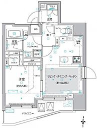 クレイシア入谷竜泉 1LDKの間取図画像