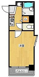 ダイナコートエスタディオ西新南 1Kの間取図画像