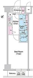 COMFORIA森下WEST 1Kの間取図画像