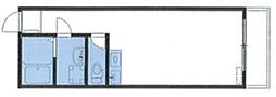 La Blancheur 2階ワンルームの間取り