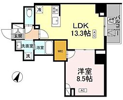 ロイジェント戸越銀座 1LDKの間取図画像