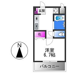 間取図画像 1K