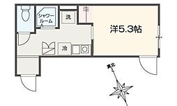 MELLAS西川口III 1Kの間取図画像