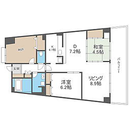 アイランドシティインフィニガーデンN棟 2SLDKの間取図画像