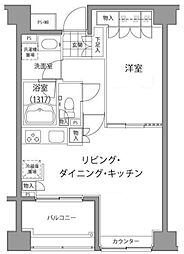 エーデル練馬 1LDKの間取図画像