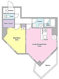 CASA DE FLORA 4階1LDKの間取り