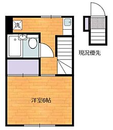 ハイホーム 2階1Kの間取り