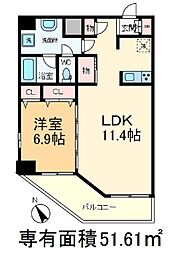 メインステージ王子 13階1LDKの間取り