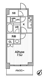 JMFResidence町田 1Kの間取図画像