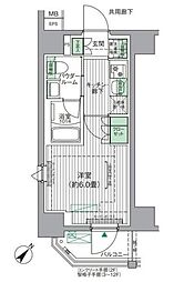 BPRレジデンス青砥 8階1Kの間取り