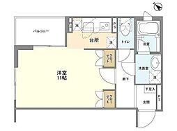 ヒルトップ北沢 ワンルームの間取図画像