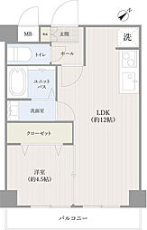GSハイム小石川 1LDKの間取図画像