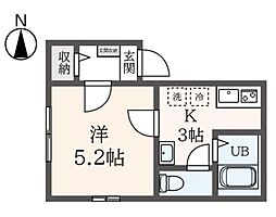 ＢｅａｃｈＬａｇｏｏｎ栗木1丁目 1階1Kの間取り