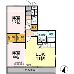 ロイヤルアベニュー 2LDKの間取図画像