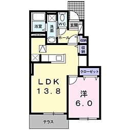 ベルサニーガーデン 1LDKの間取図画像