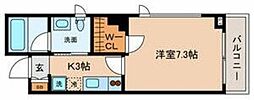 グラストーンズ 3階1Kの間取り