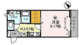 レスティングスウェル浦和 1Kの間取図画像
