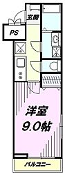 シャトーライフ立川1 1Kの間取図画像