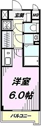 ハイライズミズキ 1Kの間取図画像