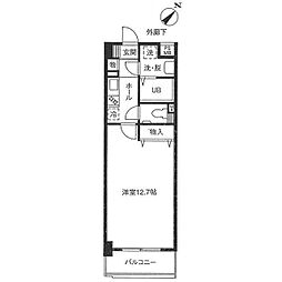 シャルマン溝の口 1Kの間取図画像