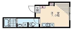 Paddock府中本町 ワンルームの間取図画像