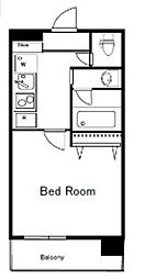 ドゥーエ西大島II 8階1Kの間取り