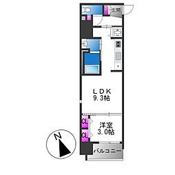 ArtizA堺 1LDKの間取図画像