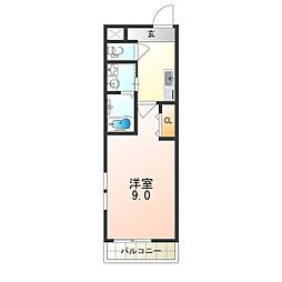 フジパレス武庫之荘1番館 1Kの間取図画像