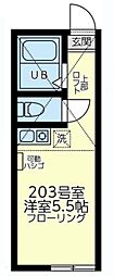 ユナイト白楽ペルセウスの杜 ワンルームの間取図画像