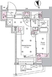 シーフォルム板橋3 8階1DKの間取り