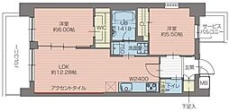 プレジオ北綾瀬ASIAN 2LDKの間取図画像