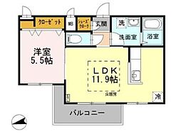 ベルメゾン尾山台駅前 1LDKの間取図画像