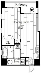 FISS 11階ワンルームの間取り
