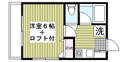 K'sロフト 1Kの間取図画像