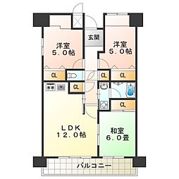 パークハイム南加賀屋 3LDKの間取図画像