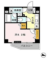 ラセネシオ 1Kの間取図画像