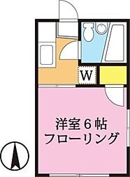 コロニアルハイツ 1Kの間取図画像