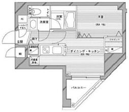デュオスカーラ新宿2 1DKの間取図画像