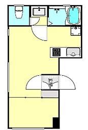 FLレジデンス神楽府邸 1DKの間取図画像