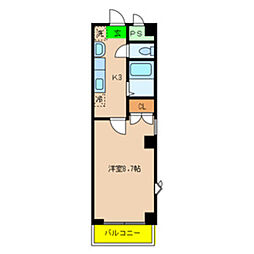 BonsoirLune 1Kの間取図画像
