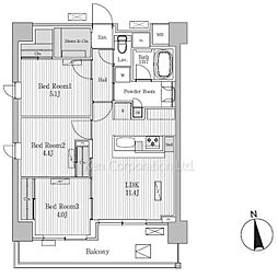 Ｔｅｒｒａ蚕糸の森 3階3LDKの間取り