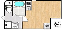 CICADA residence NAKANO 2階ワンルームの間取り