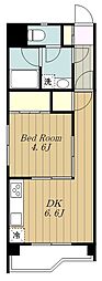 プライムガーデンII 3階1DKの間取り