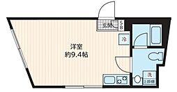 fullea若林 1階ワンルームの間取り