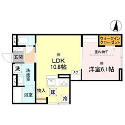 Casa Liberty Balance Third 1LDKの間取図画像